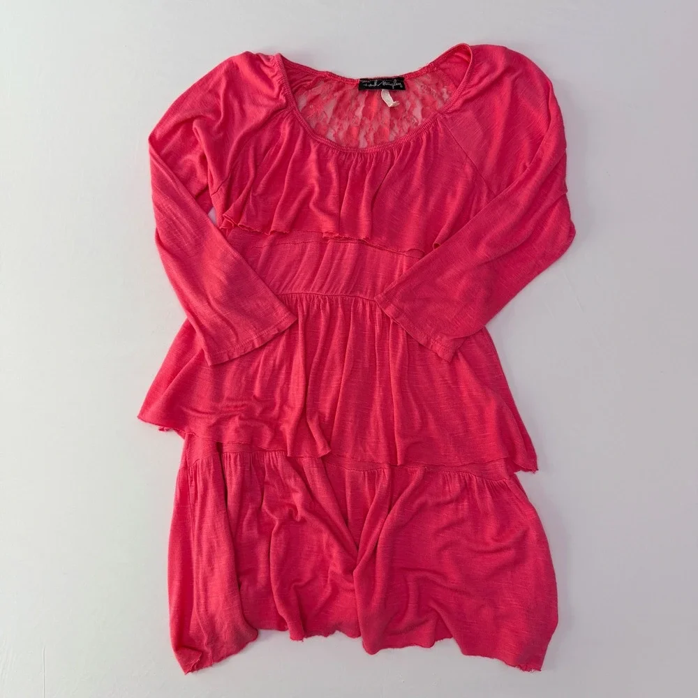 Girls Pink Shirt‎ with Flower Tulle back